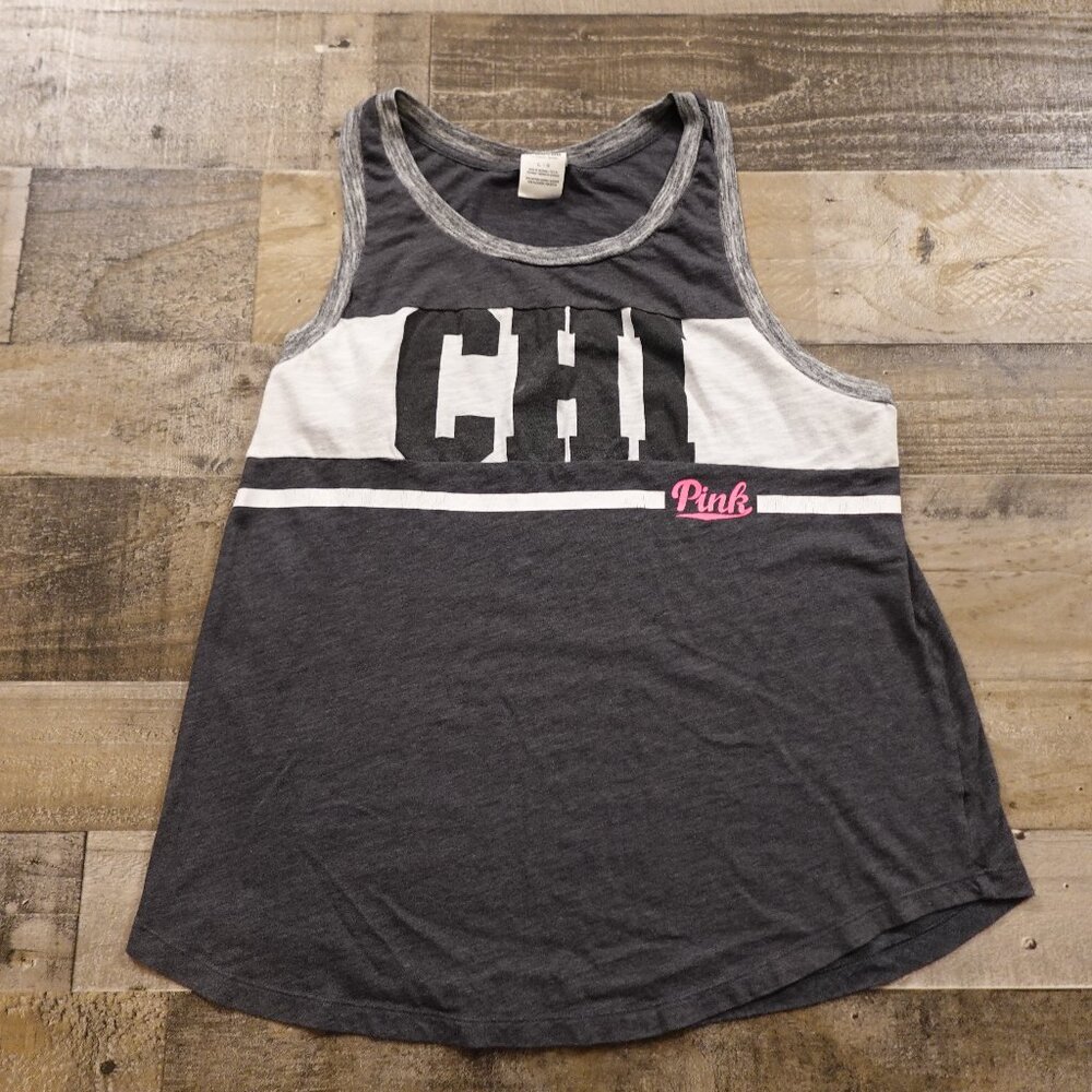 PINK Victoria‎ Secret Chi Town tank top women's large gray